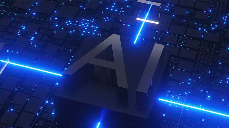 Futuristic artificial intelligence technology network