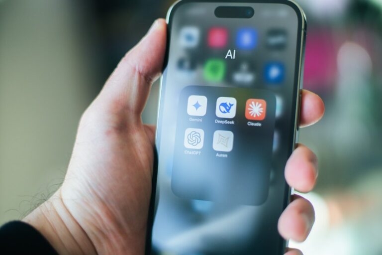 AI tools and applications on a smartphone
